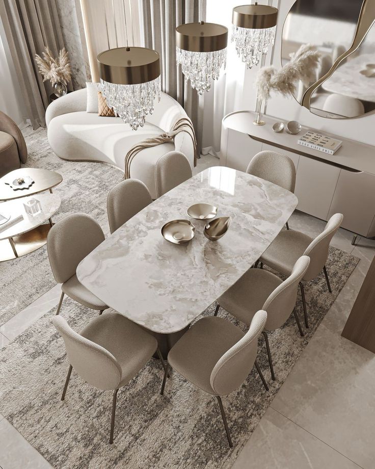 Stone-Top Dining Set